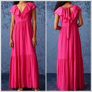 NWT Marie Oliver Rosa Pink Tie Back Whinslet Maxi Dress Sz 14
